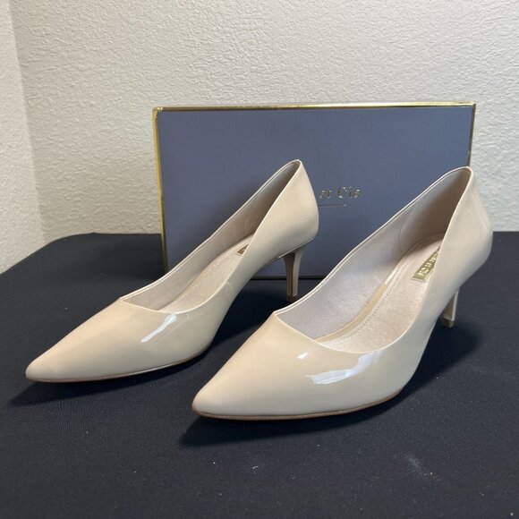Louise Et Cie Lo-Jordyna 9.5M Nude Odessa Pointed Toe Patent Leather Pumps - Picture 1 of 16